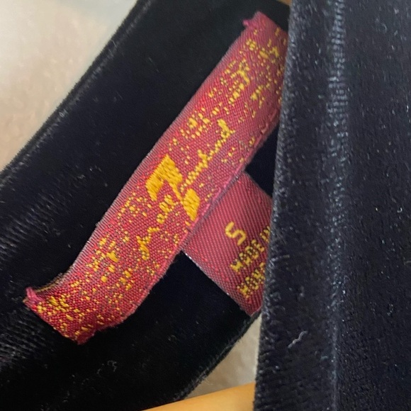 VINTAGE Y2K 7 for all Mankind Plunging Neckline Velvet Criss Cross Back Tank Top - Picture 6 of 8